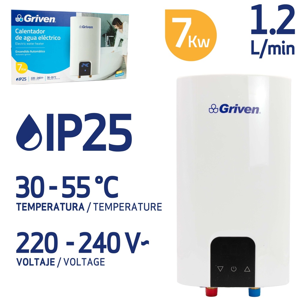 CALENTADOR ELECTRICO 7KW 220V GRIVEN 8-569