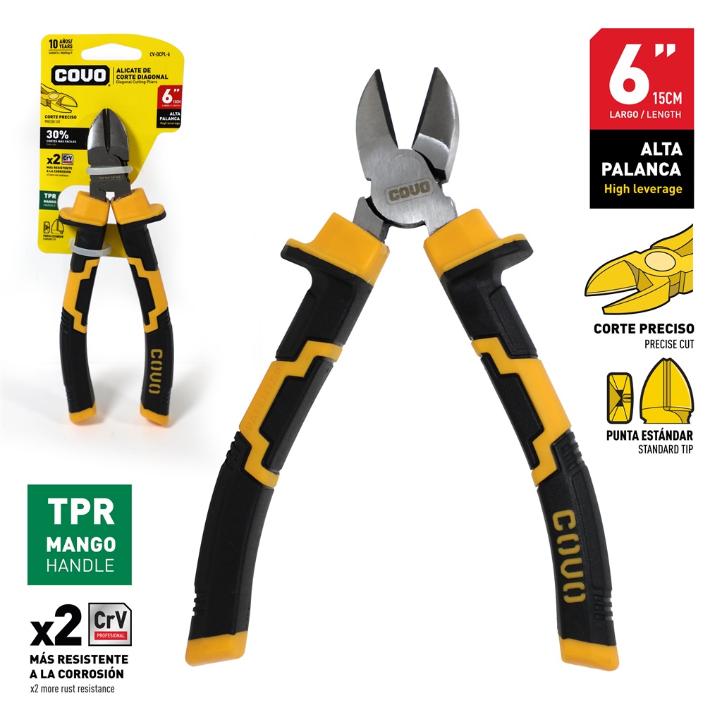 ALICATE CORTE DIAGONAL 6" COVO 8-600