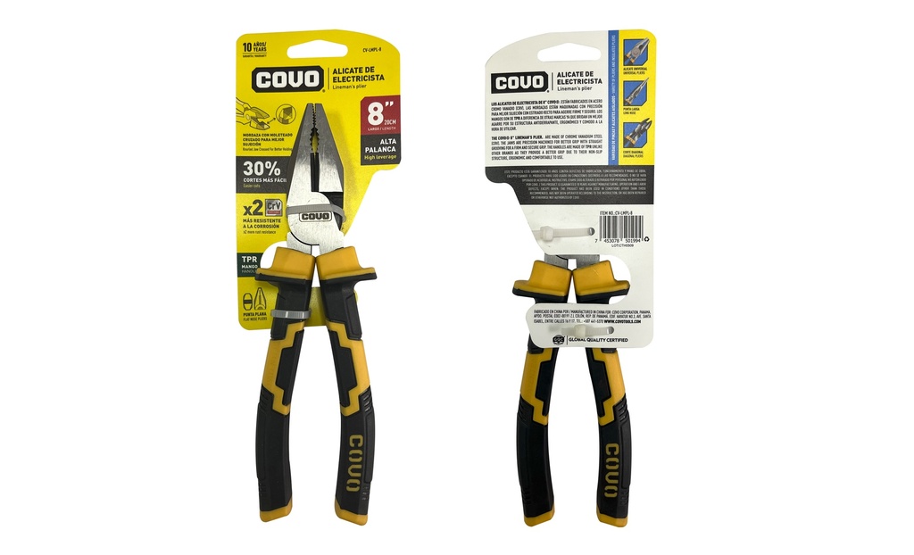 ALICATE ELECTRICISTA 8" COVO 8-604