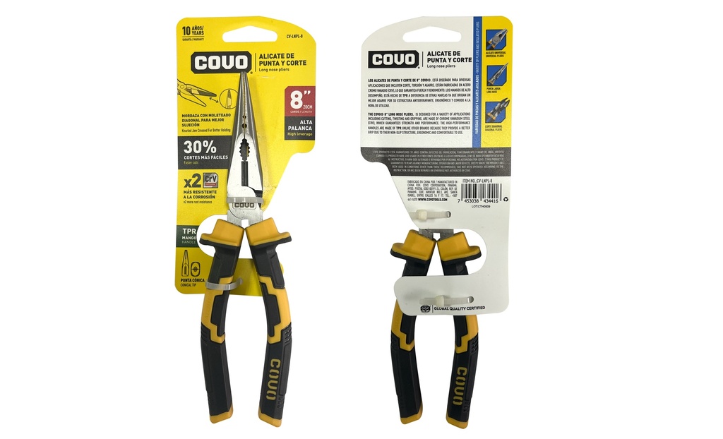 ALICATE PUNTA LARGA 8" COVO 8-607