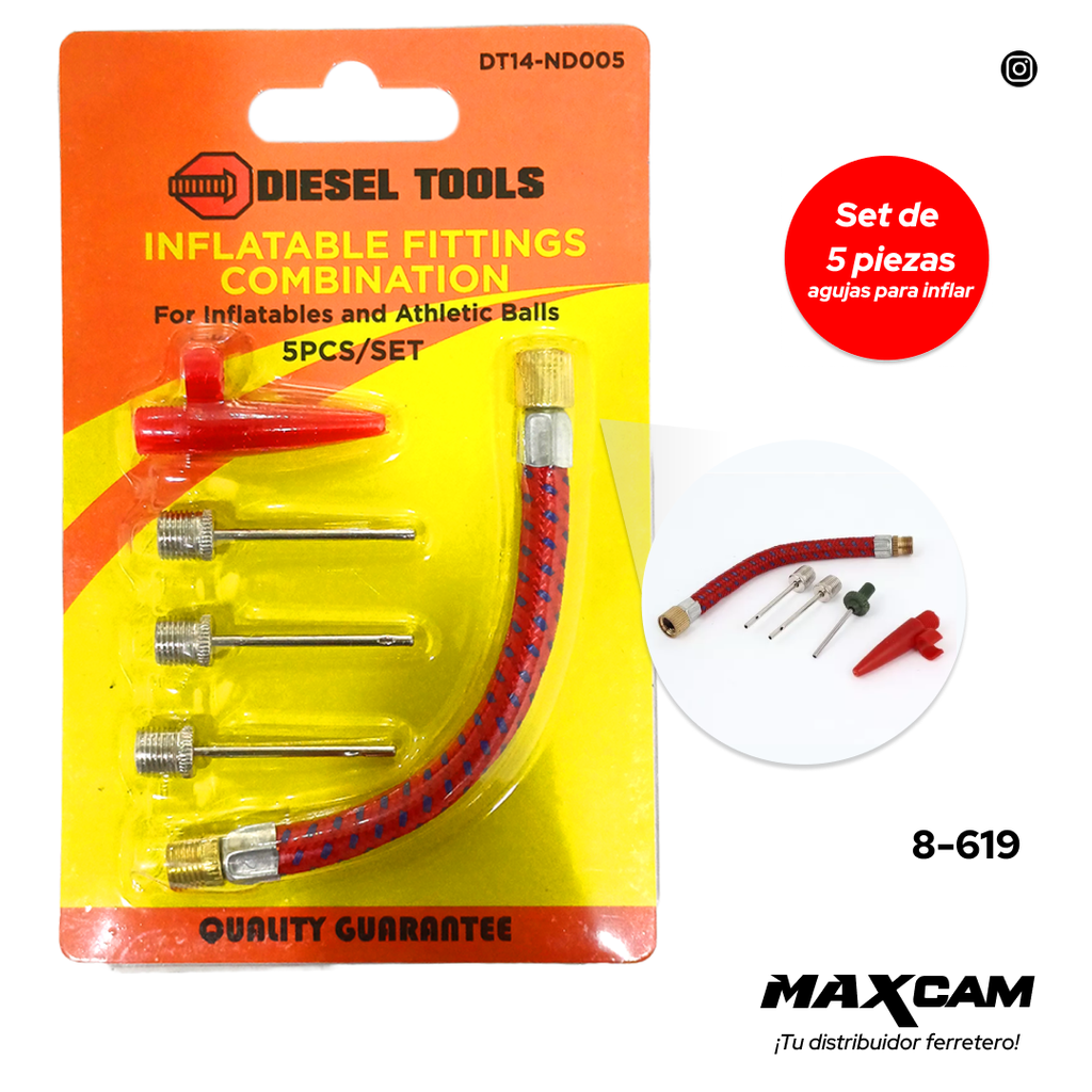 SET DE AGUJA P/INFLAR BALON DIESEL T 8-619