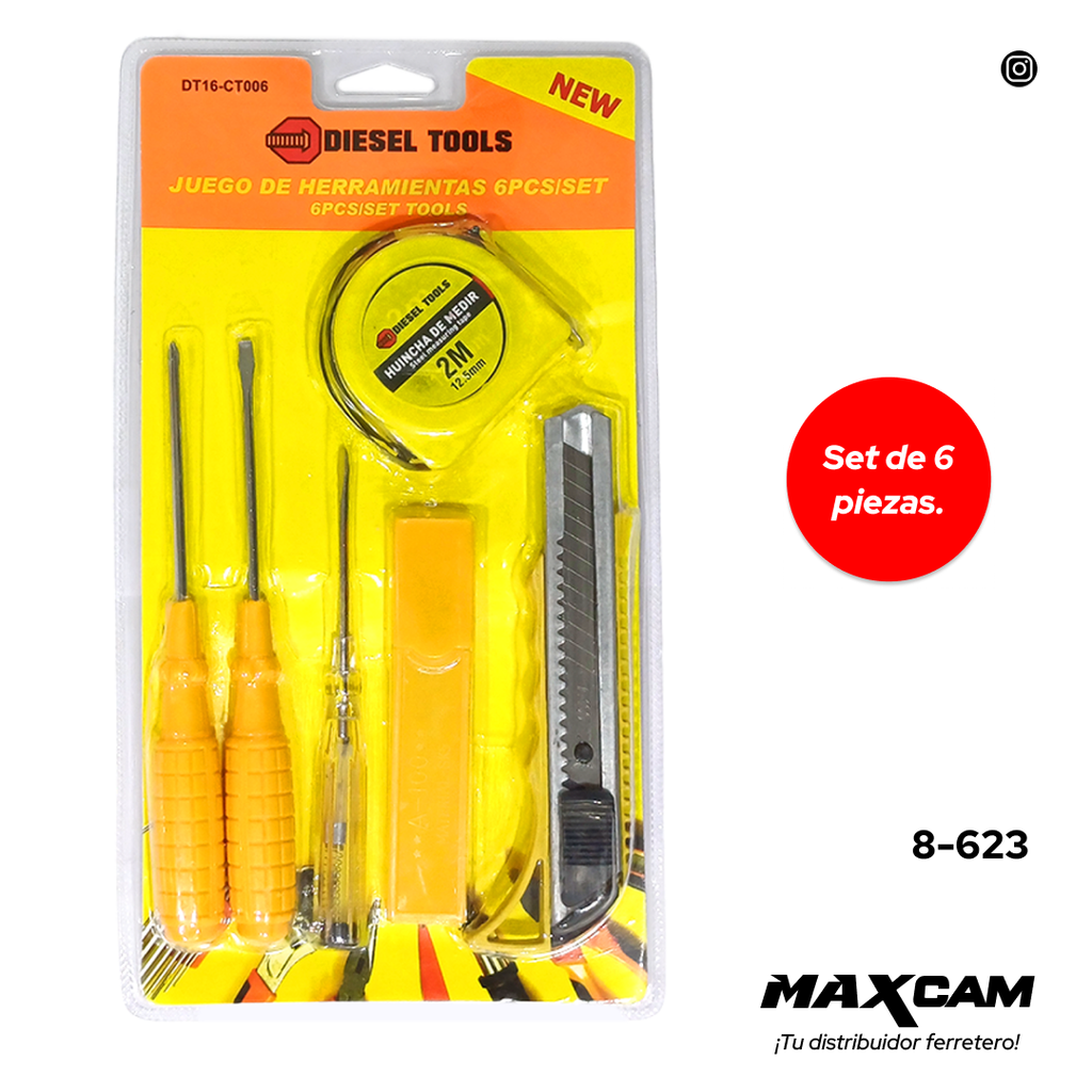 JUEGO DE HERRAMIENTAS 6PCS DIESEL T 8-623