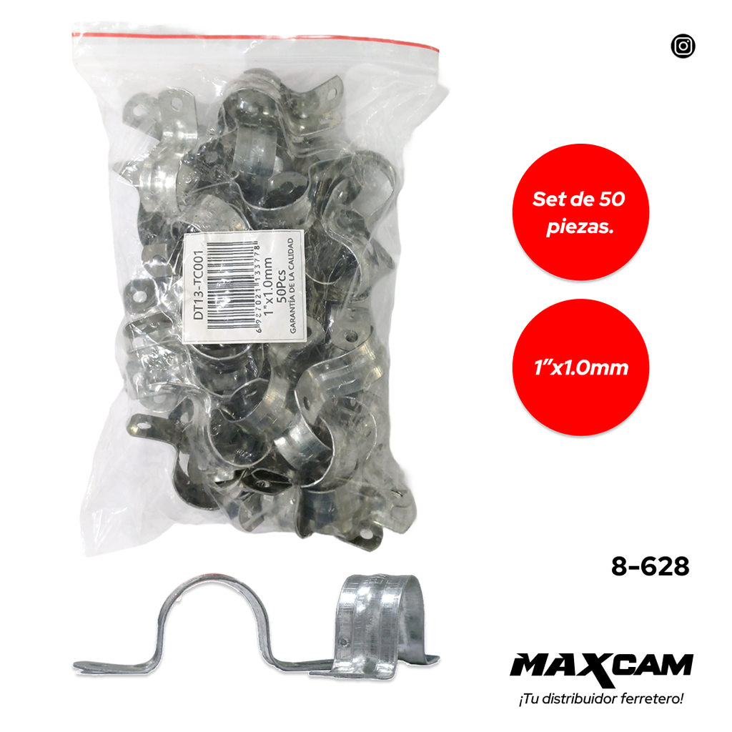 ABRAZADERA EMT DOBLE x 1" x UNID DIESEL T 8-628