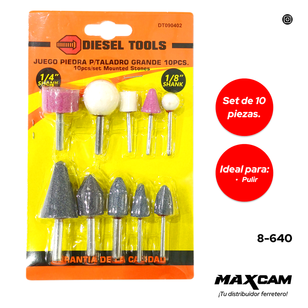 SET DE PULIR x 10 PCS DIESEL TOOLS 8-640