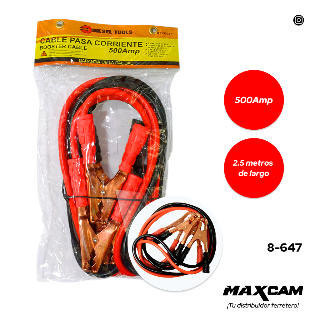 CABLE AUXILIAR 500A DIESEL TOOLS 8-647