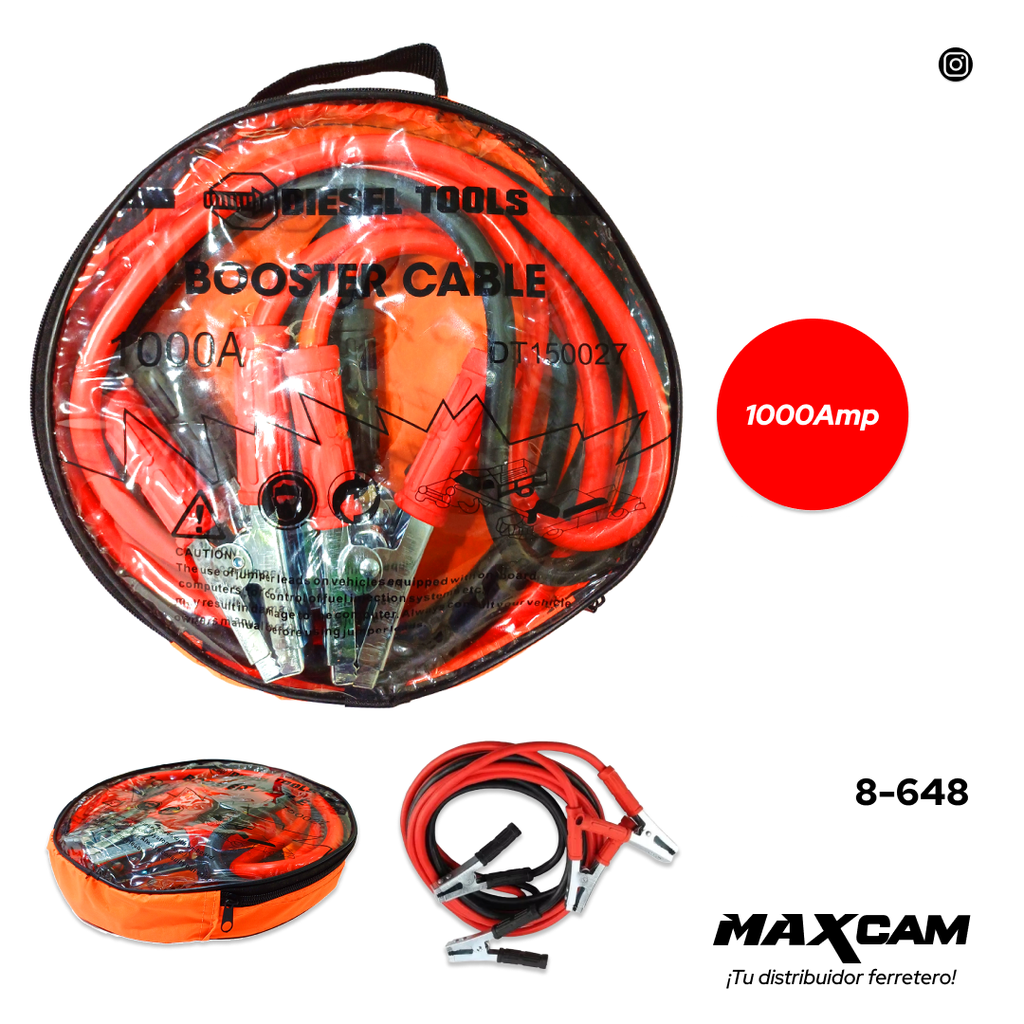 CABLE AUXILIAR 1000A DIESEL TOOLS 8-648