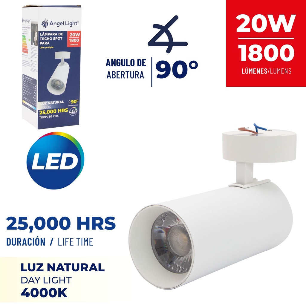 LAMPARA BLANCA P/TECHO 20W ANGEL LIGHT 8-682
