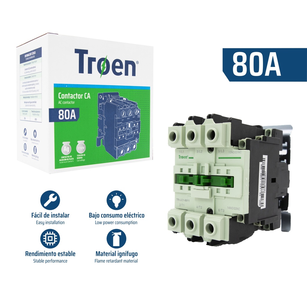 CONTACTOR 80A 110V TROEN 8-706