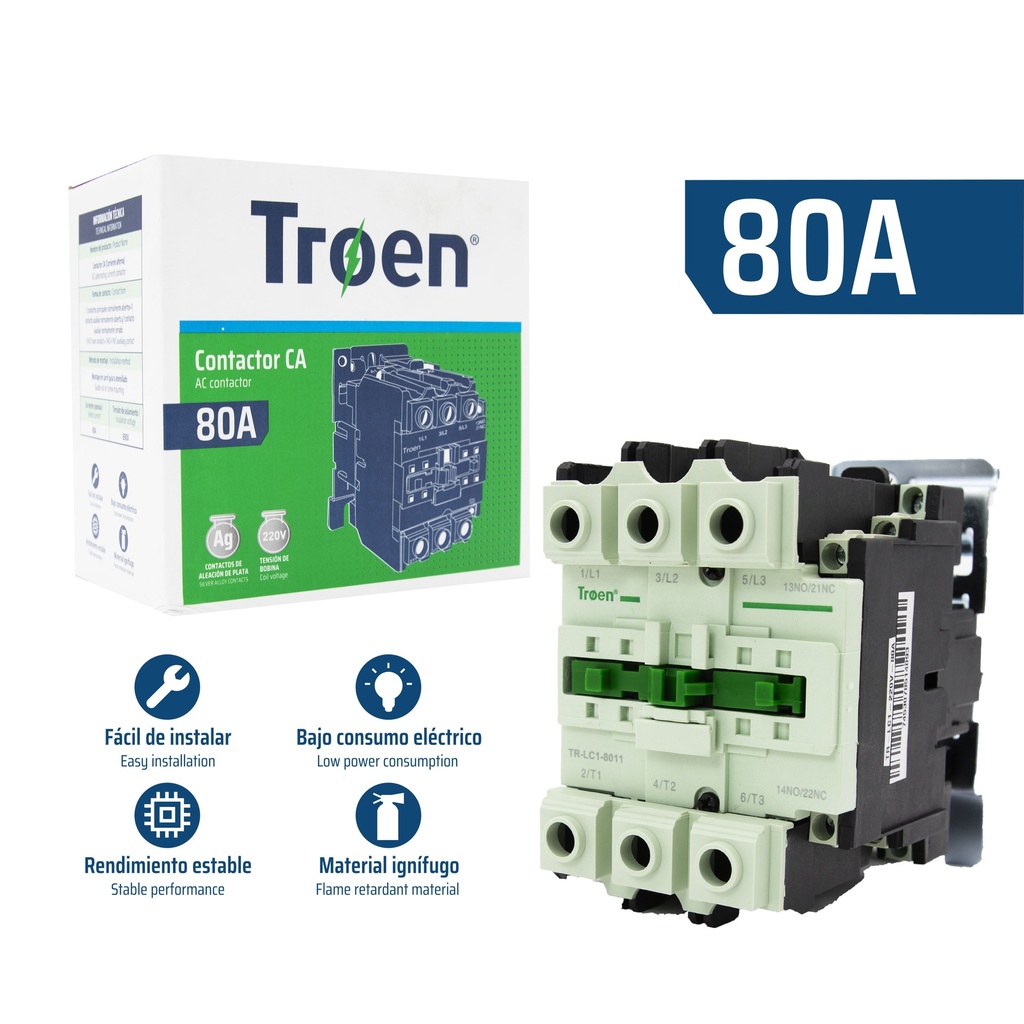 CONTACTOR 80A 220V TROEN 8-707