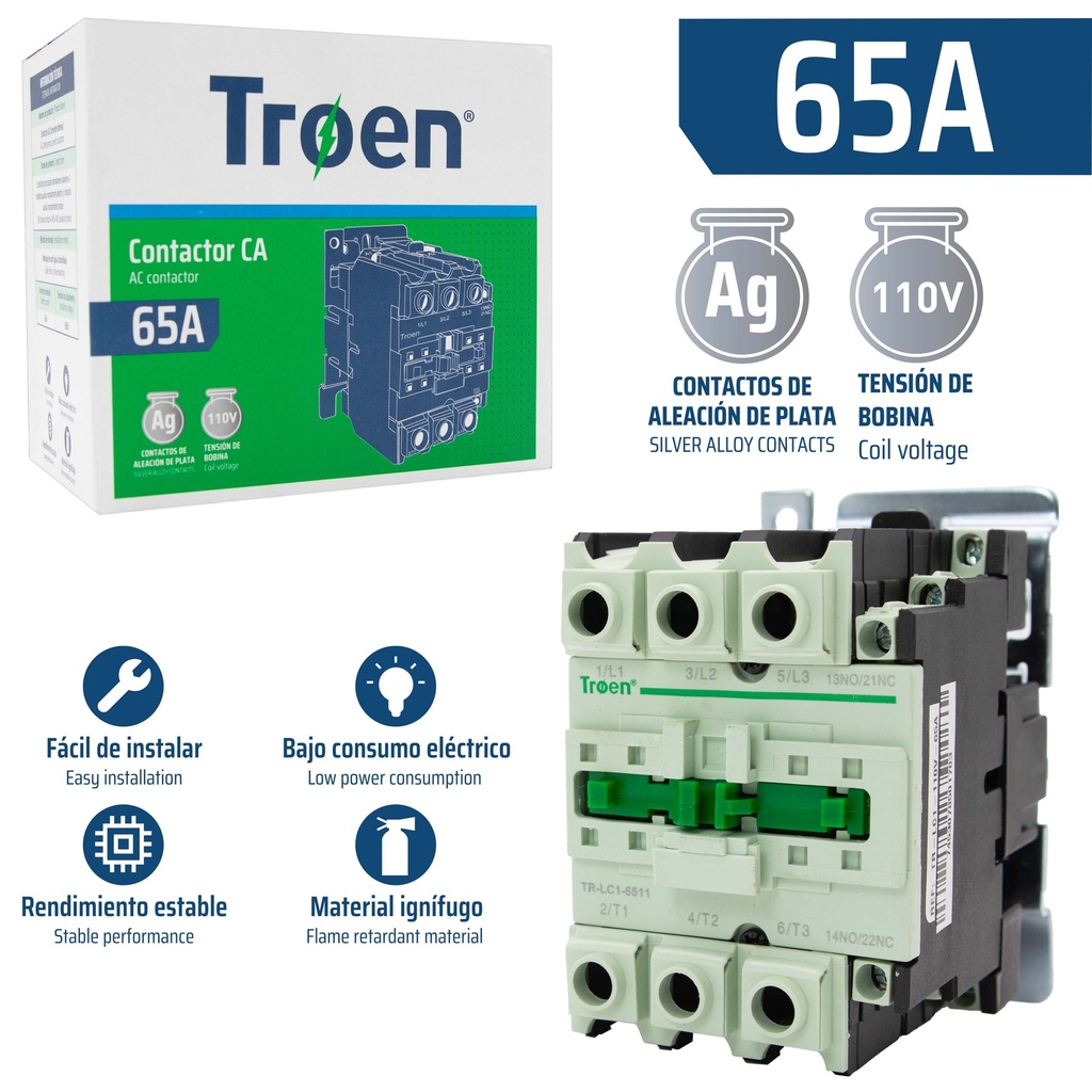 CONTACTOR 65A 110V TROEN 8-712