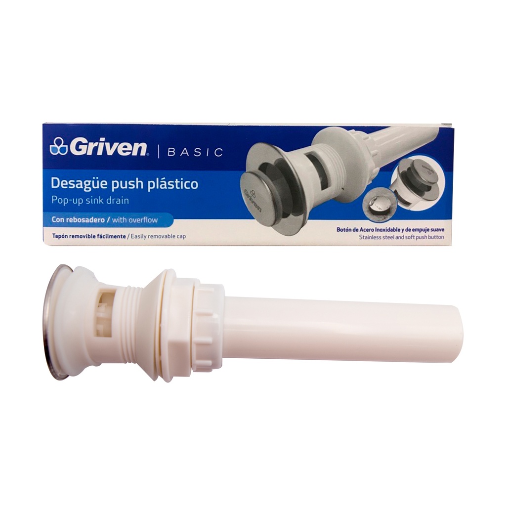 DESAGUE LAVAMANO PUSH C/REB GRIVEN BASIC 8-716
