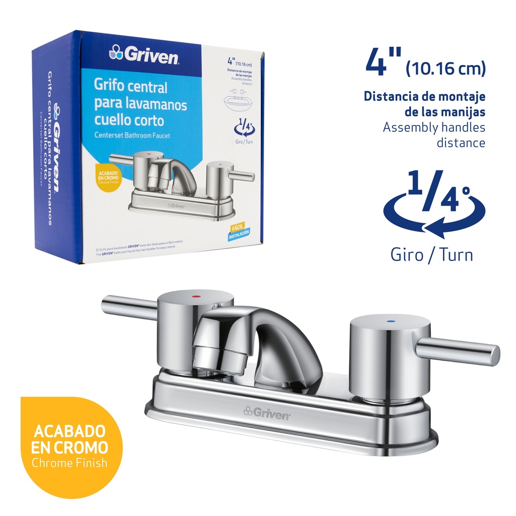 LLAVE LAVAMANO DOBLE METALICA GRIVEN 8-726