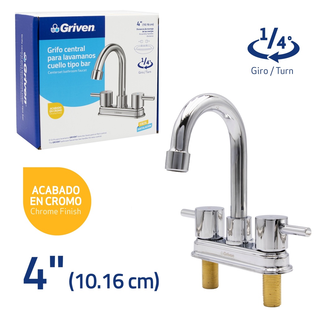 LLAVE LAVAMANO DOBLE TIPO BAR GRIVEN 8-728