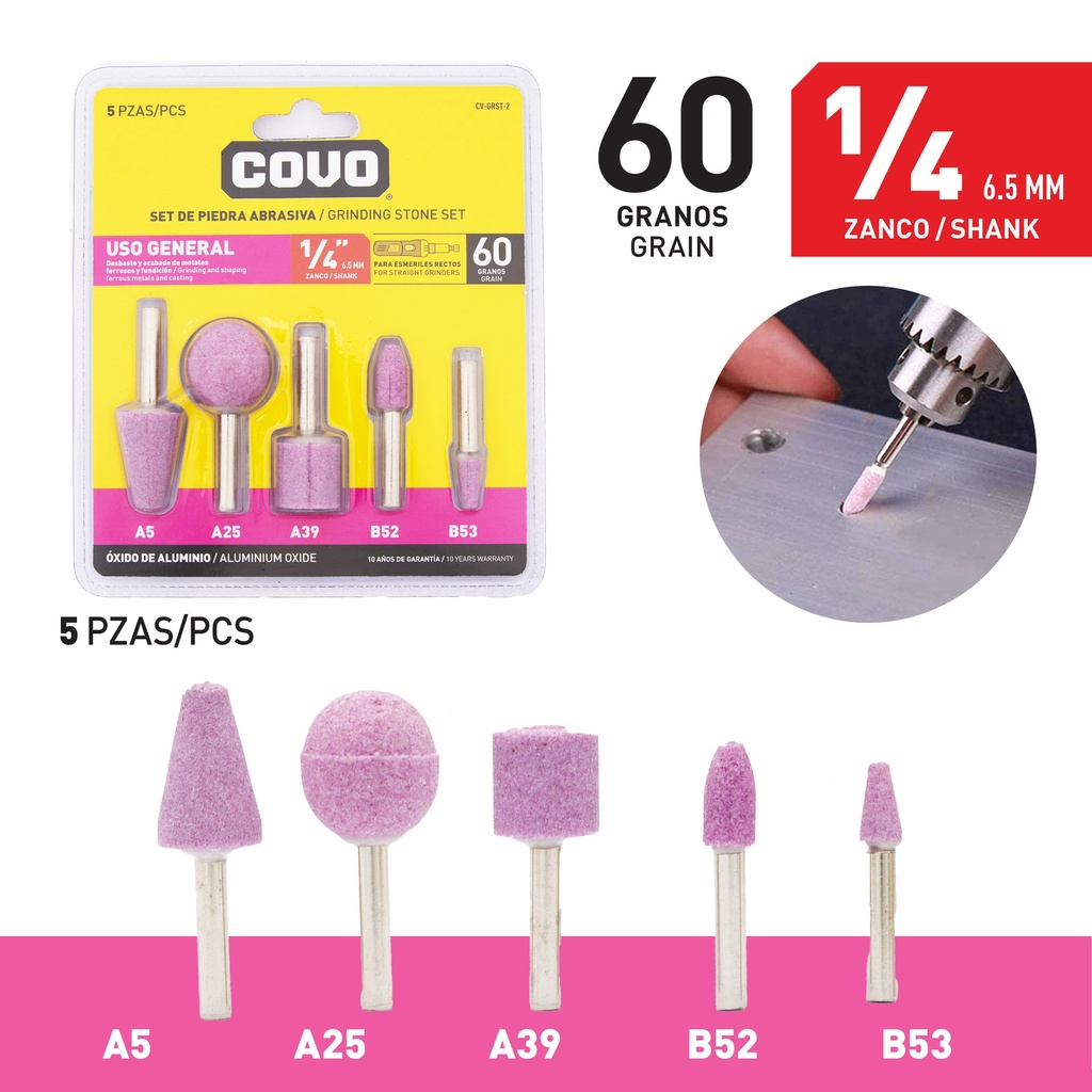 SET DE PULIR x 5 PCS COVO 8-743