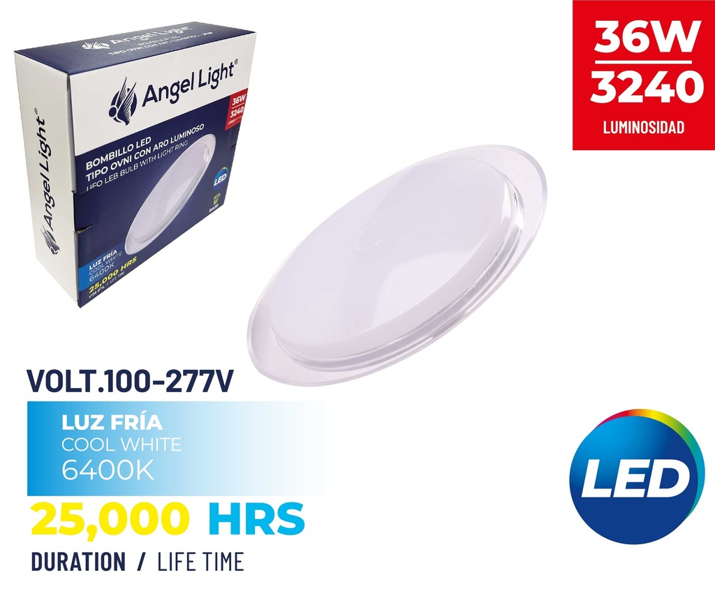 BOMBILLO LED UFO 36W 100-277V ANGEL LIGHT 8-765