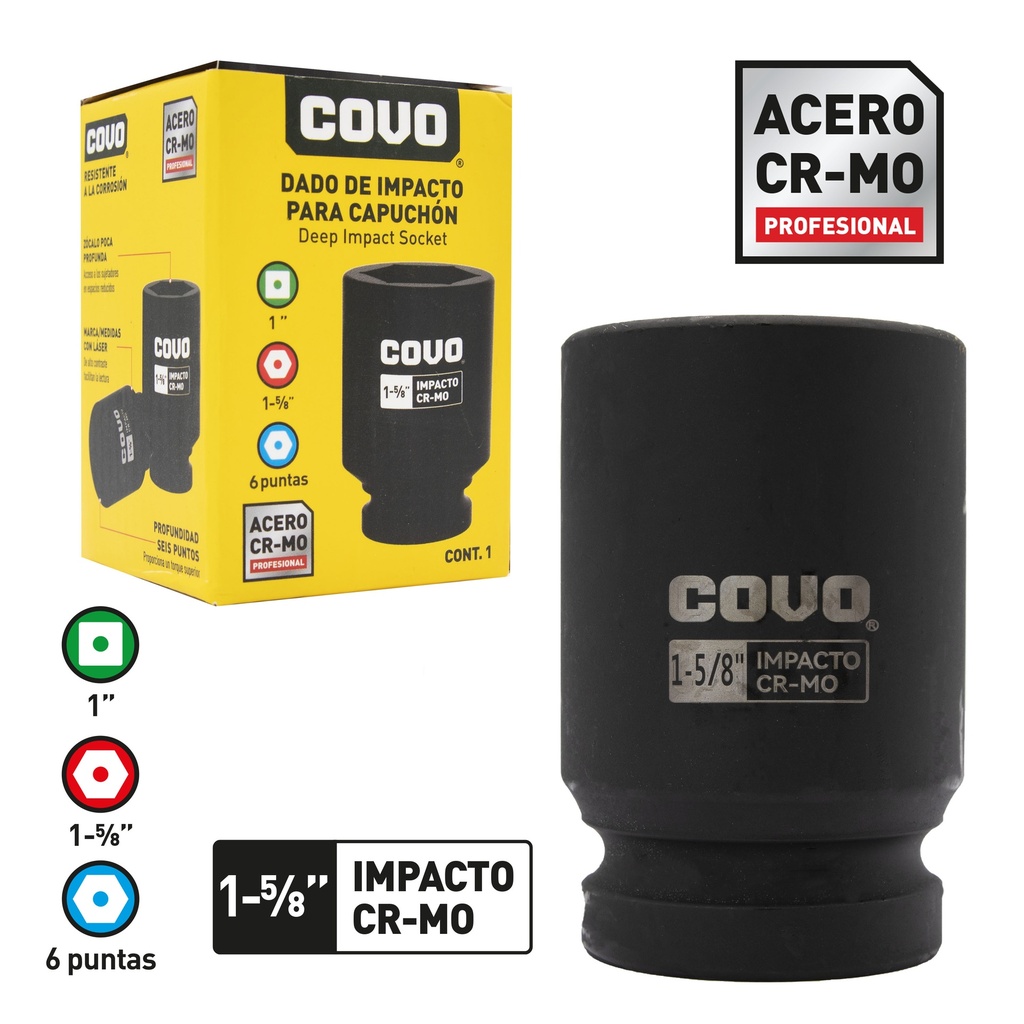 DADOS DE IMPACTO x 1 5/8" COVO 8-774