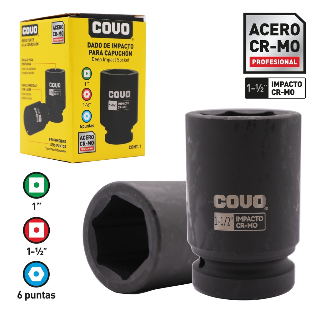 DADOS DE IMPACTO x 1 1/2" COVO 8-775