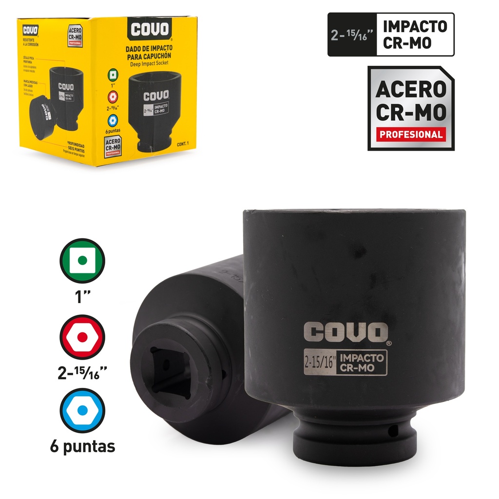 DADOS DE IMPACTO x 2 15/16" COVO 8-778