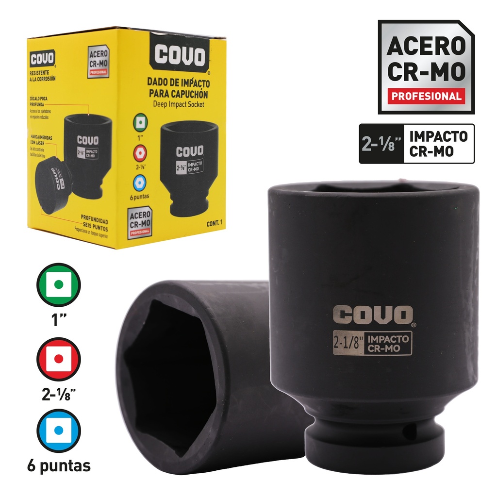 DADOS DE IMPACTO x 2 1/8" COVO 8-779