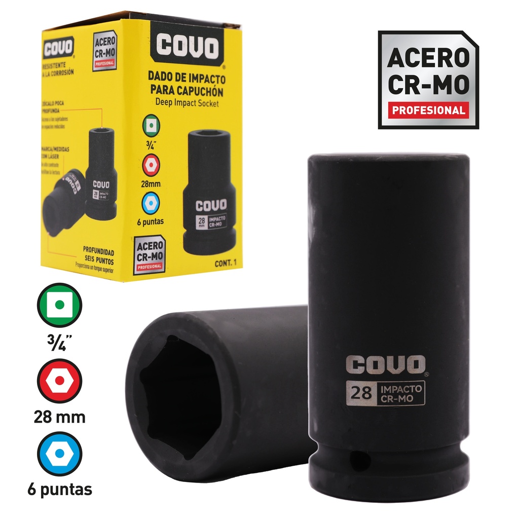 DADOS DE IMPACTO x 28MM COVO 8-797