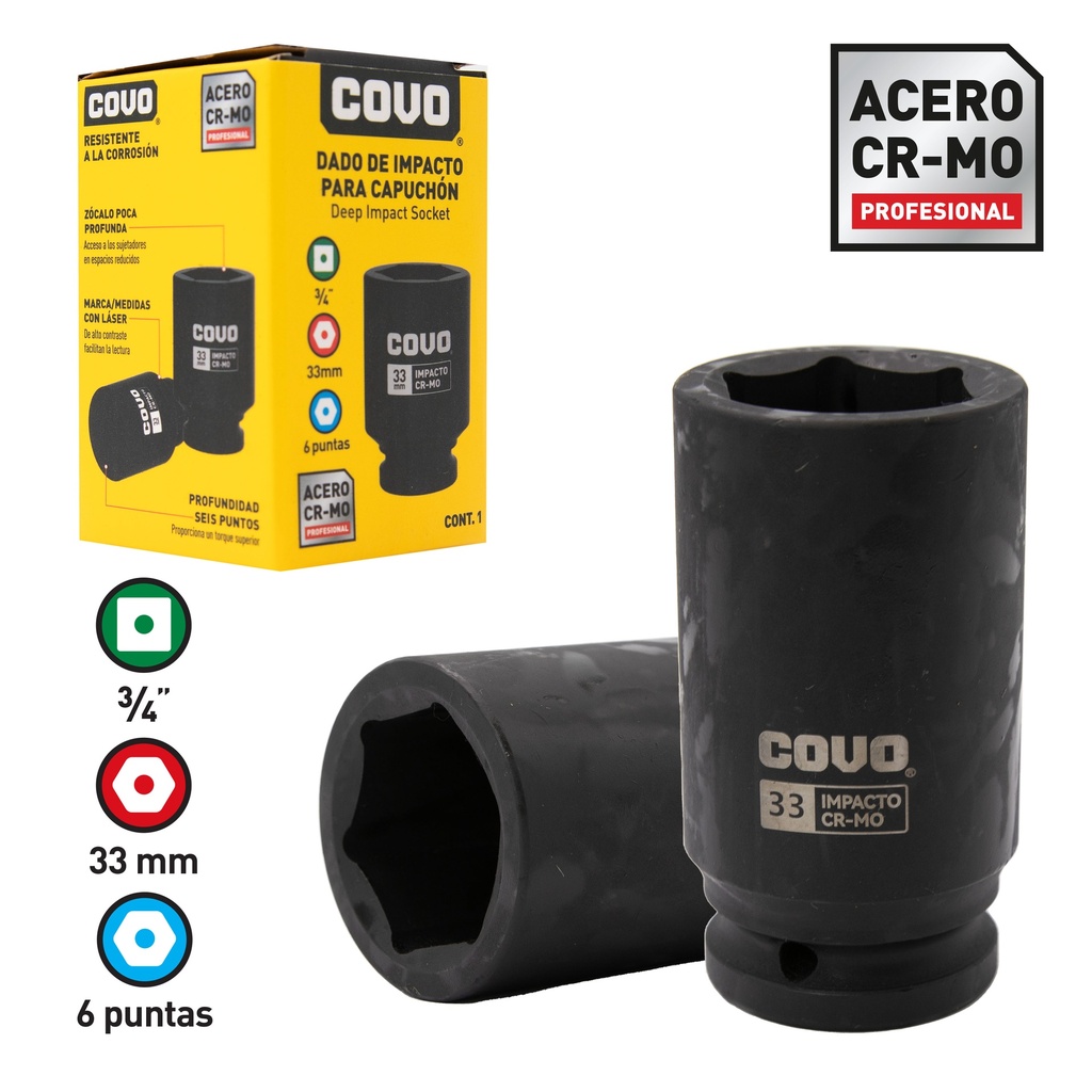 DADOS DE IMPACTO x 30MM COVO 8-798
