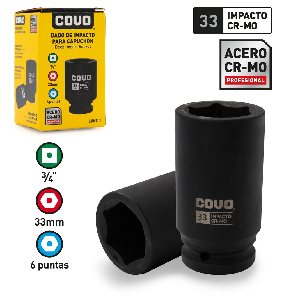 DADOS DE IMPACTO x 33MM COVO 8-799