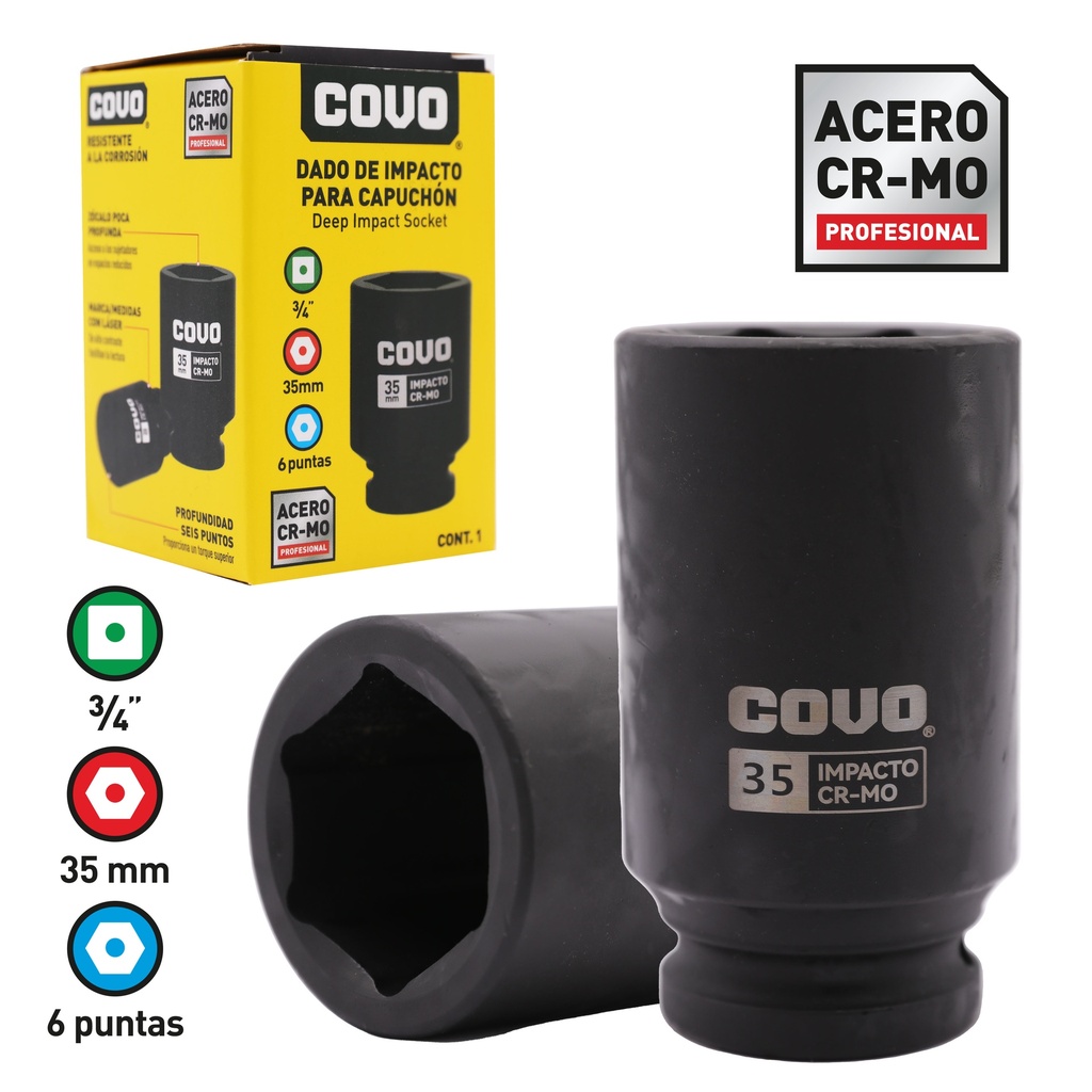 DADOS DE IMPACTO x 35MM COVO 8-801