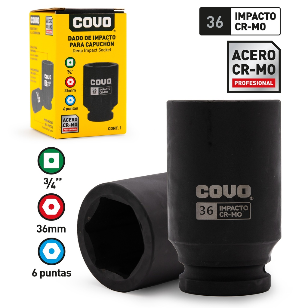 DADOS DE IMPACTO x 36MM COVO 8-802