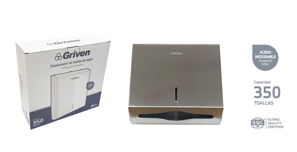 DISPENSADOR DE PAPEL TOALLA GRIVEN 8-812