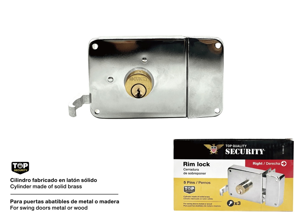 CERRADURA CILINDRO FIJO SECURITY 8-815