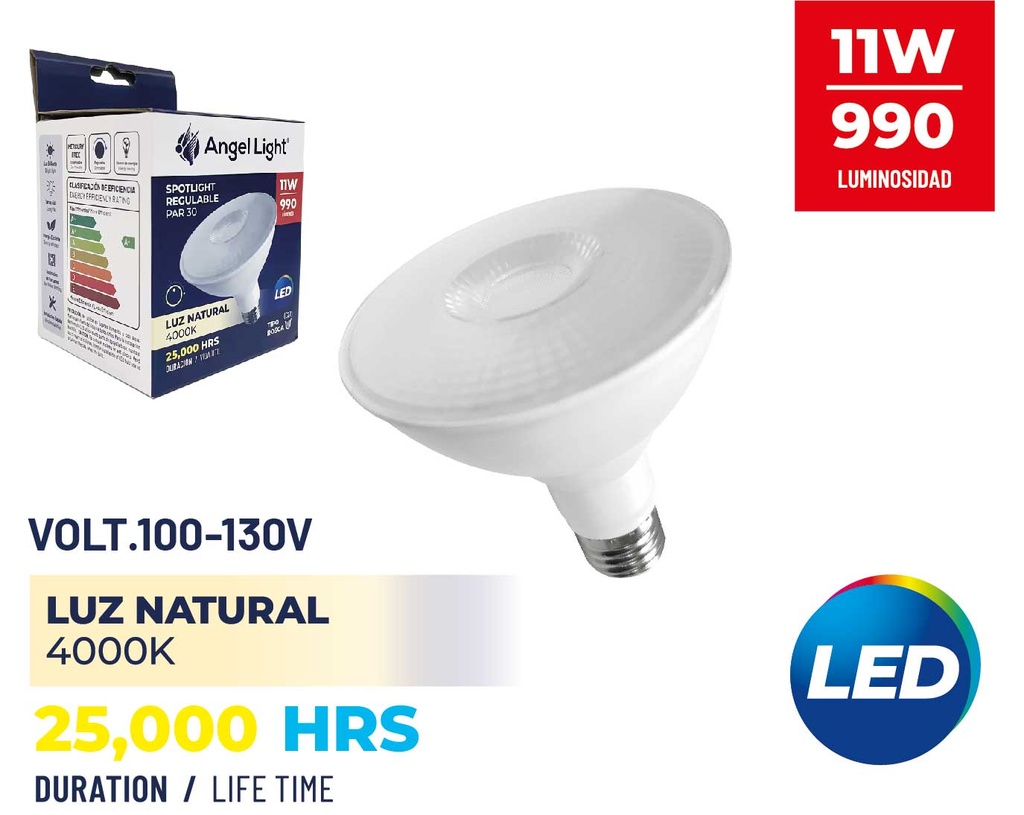 BOMBILLO LED PAR 30 11W LUZ NATURAL ANGEL LIGHT 8-826