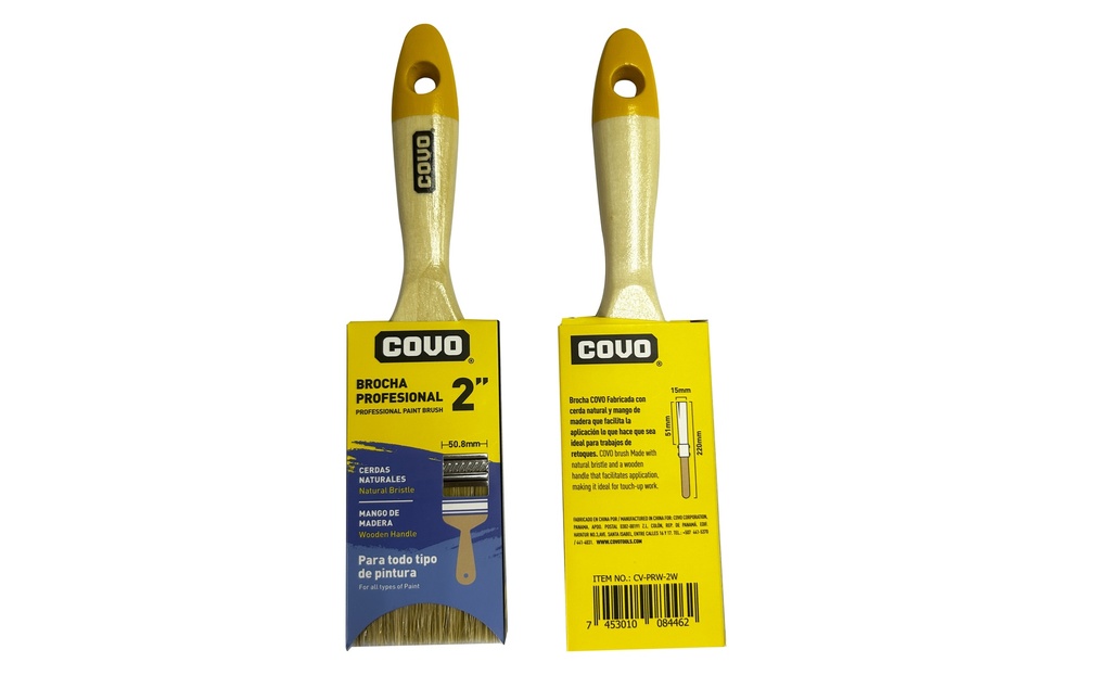 BROCHA M/MADERA CERDA BLANCA 2" COVO 8-841