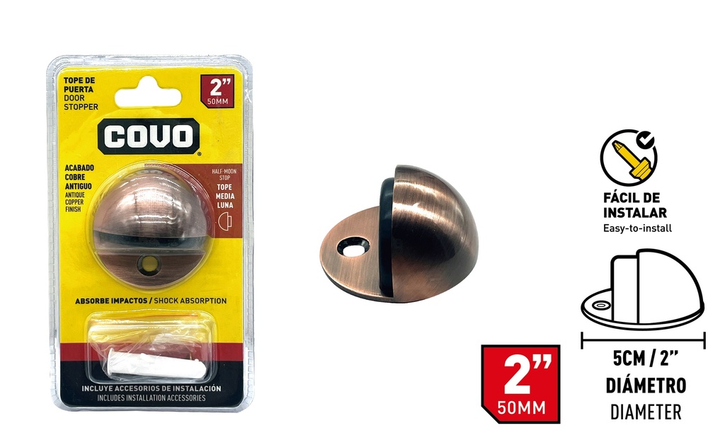 TOPE P/PUERTA COBRE COVO 8-879