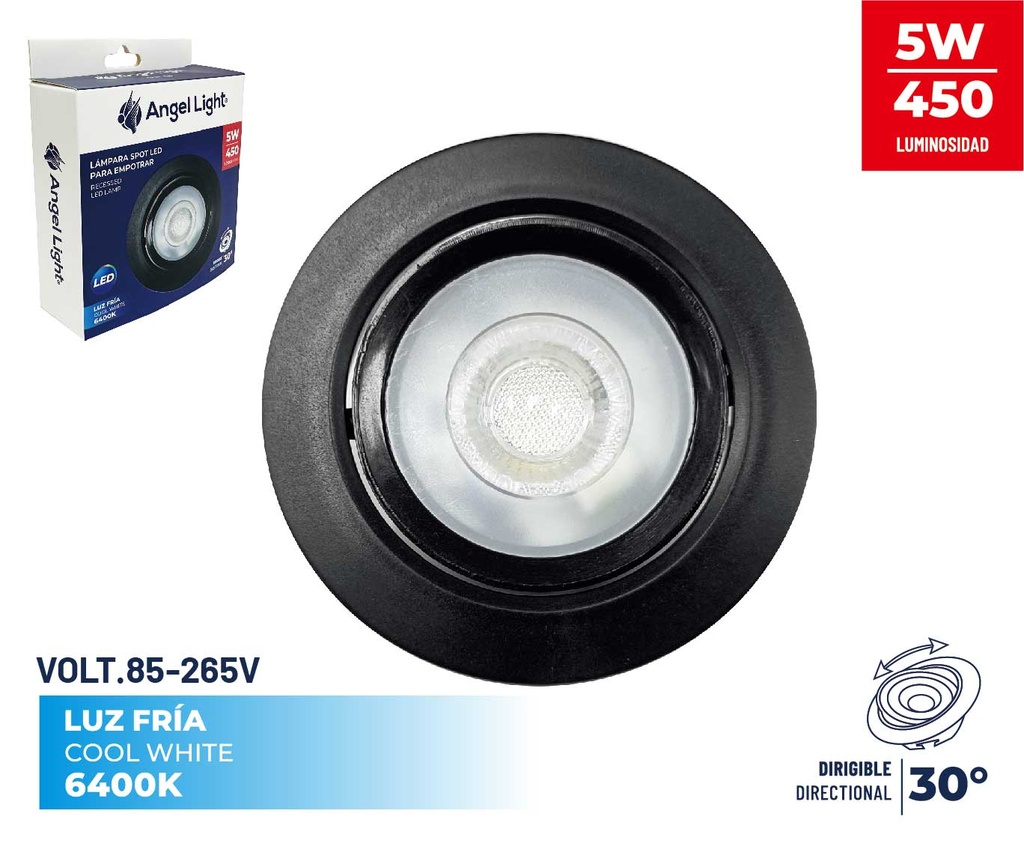 PANEL LED EMP RED MOVIBLE 5W NEGRO ANGEL L 8-918