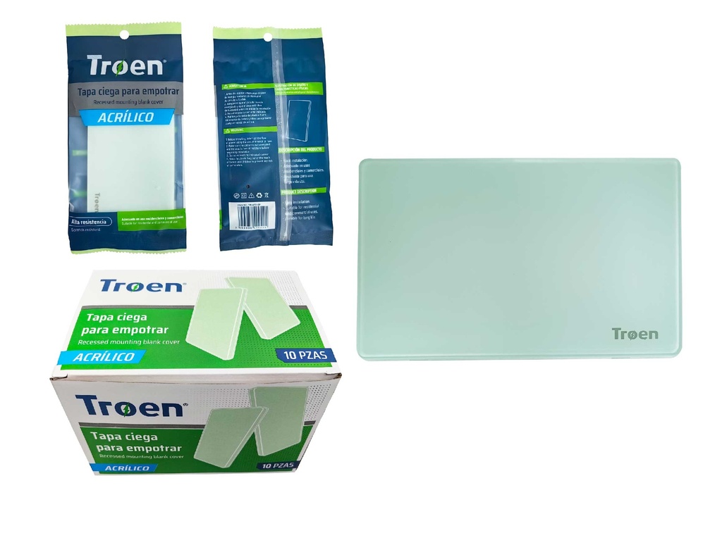 TAPA CIEGA ACRILICO NATURAL TROEN 8-944