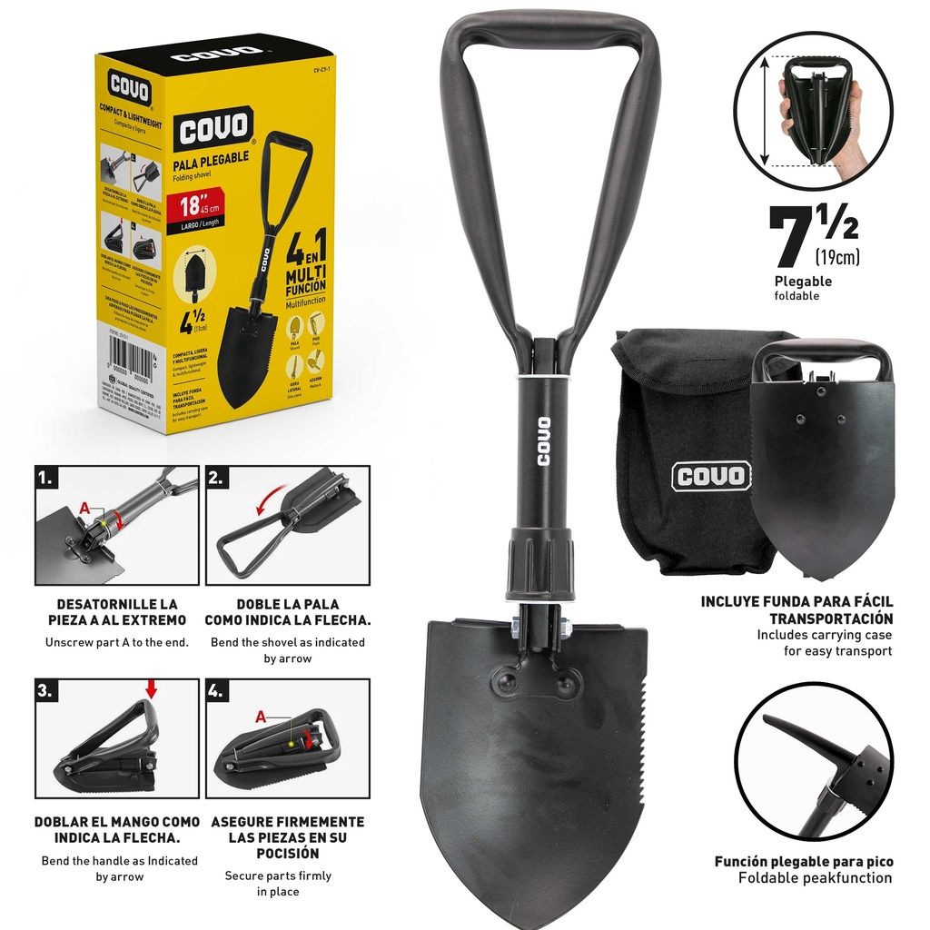 PALA PLEGABLE 4 EN 1 COVO 9-080