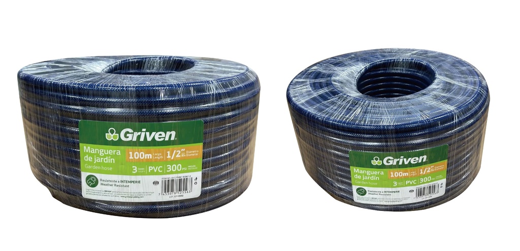 MANGUERA JARDIN CULEBRA 1/2" x 100 MTS GRIVEN 9-089
