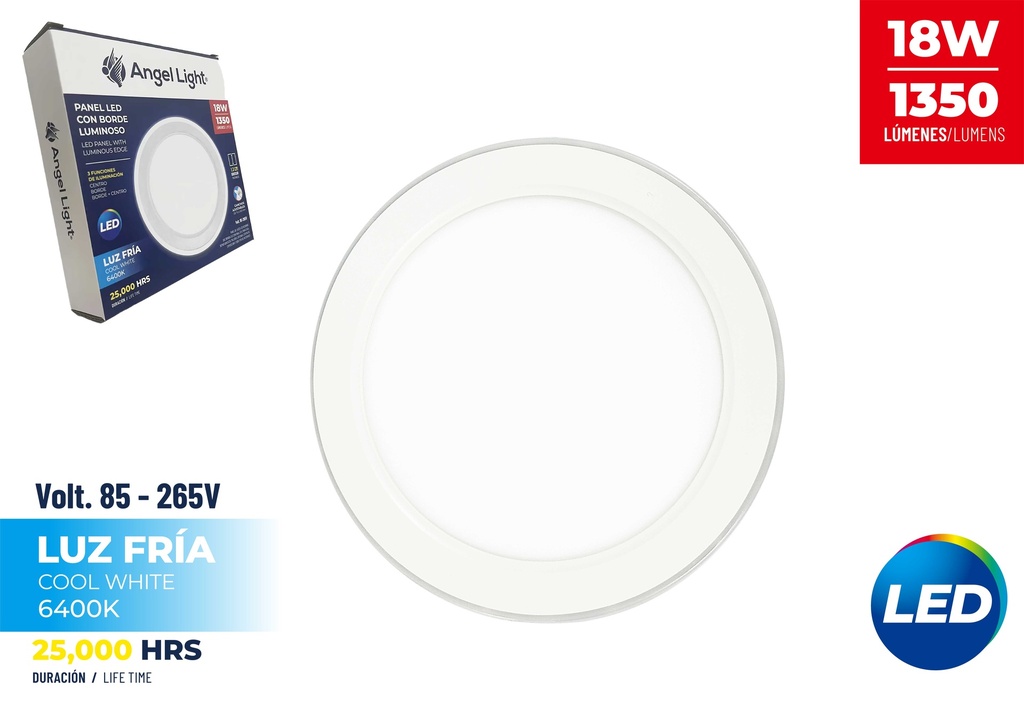 PANEL LED EMP RED C/BORDE LUMINOSO 18W ANGEL L 9-116