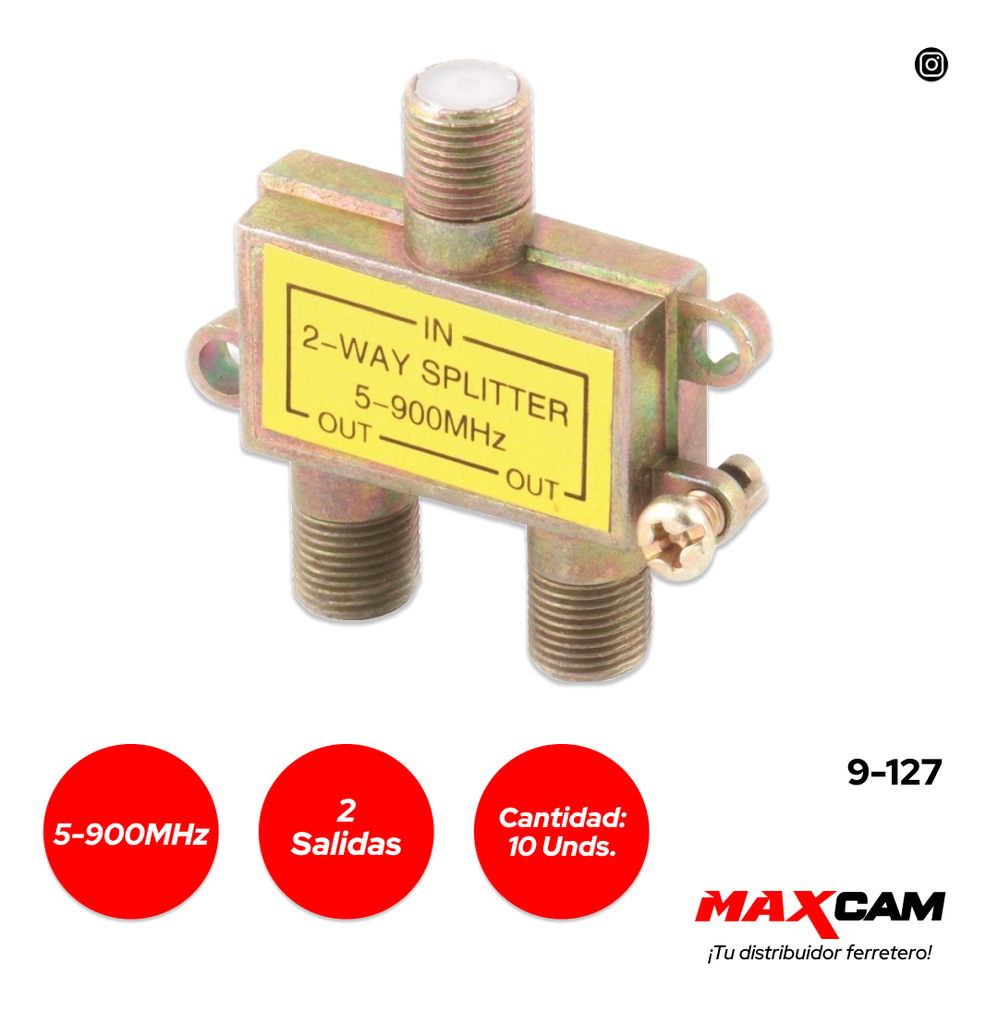 CONECTORES SPLITTER 2 SALIDAS V-TEG 9-127