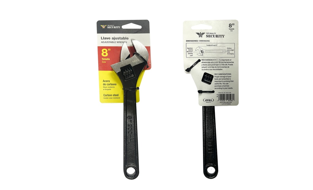 LLAVE AJdUSTABLE 8" SECURITY 9-143