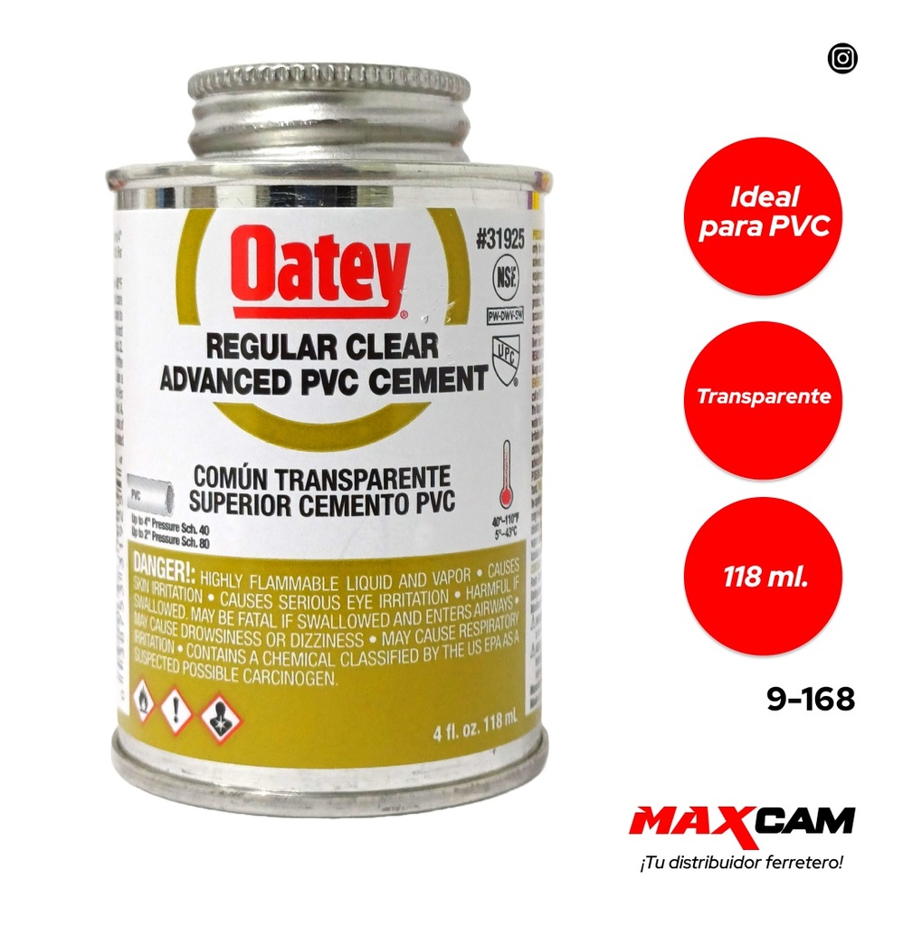 PEGA SOLDAR A F 1/32 OATEY 118ml 9-168