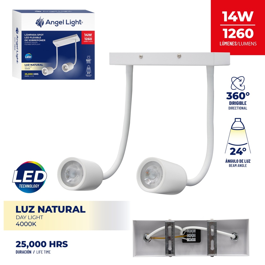 LAMPARA LED FLEXIBLE BLANCA 14W ANGEL L 9-183