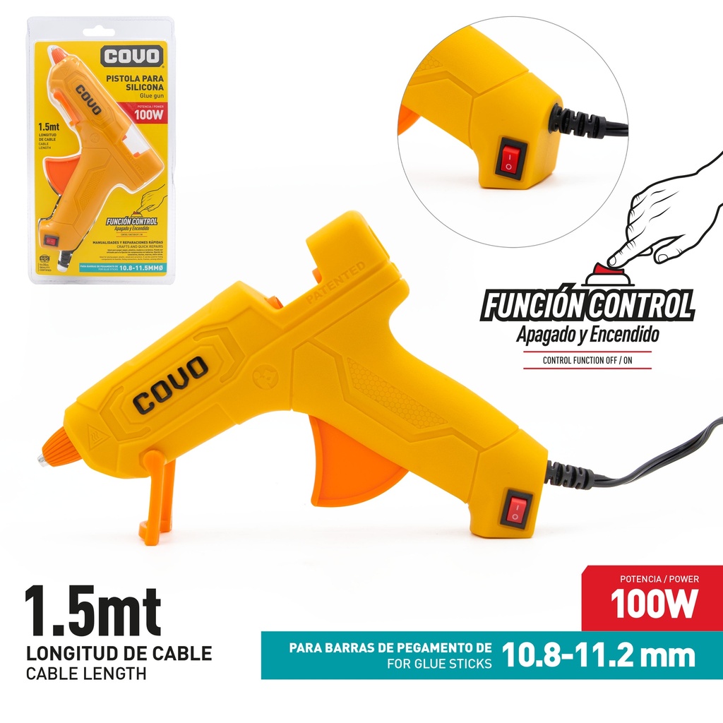 PISTOLA P/SILICON 100W COVO 9-185