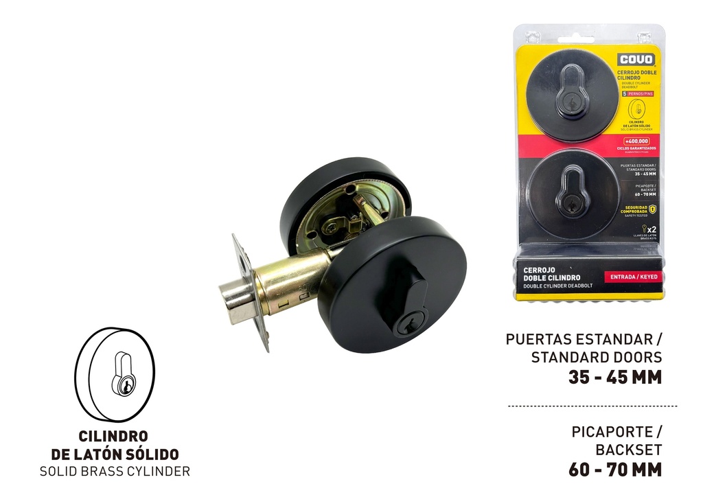 CERROJO RED LLAVE/LLAVE NEGRO COVO 9-218