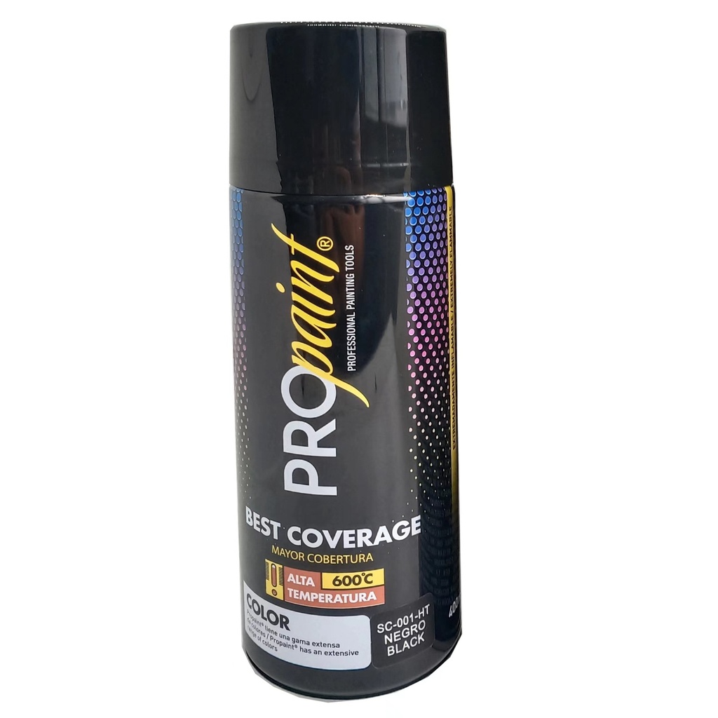 SPRAY NEGRO ALTA TEMPERATURA PRO PAINT 7-009