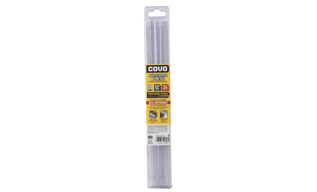 HOJA SEGUETA 12" 24TPI x 50 UNID COVO 7-024