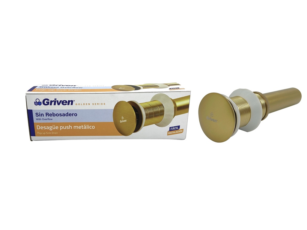 DESAGUE LAVAMANO PUSH SIN/REB GRIVEN GOLD 7-046