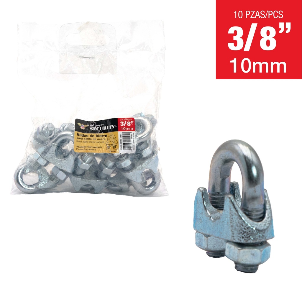 PERRO PARA GUAYA 3/8 (10mm) x UNID SECURITY 7-049