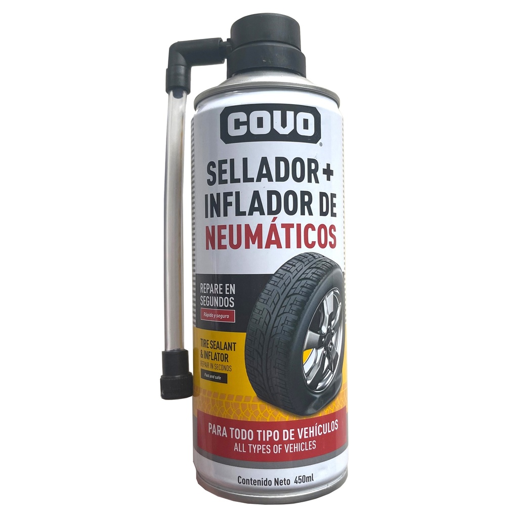 SELLADOR + INFLADOR DE iCAUCHOS x 450ML COVO 7-100