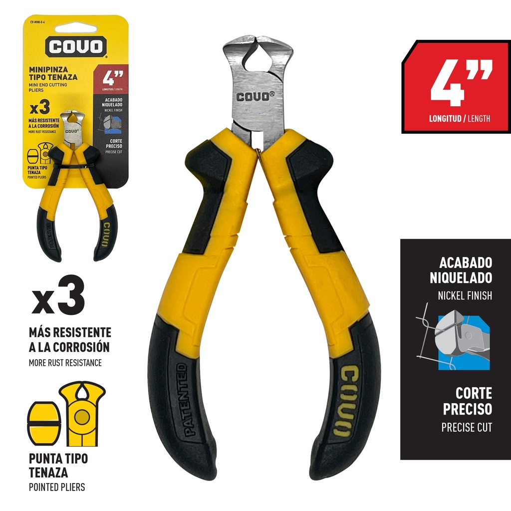 MINI ALICATE TENAZA 4" COVO 7-117